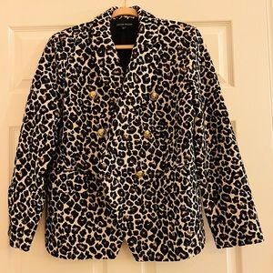 Boston Proper size 16 heavy weight leopard print blazer